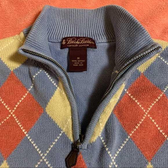 BROOKS BROTHERS Boy Argyle Plaid print on front - Picture 7 of 11